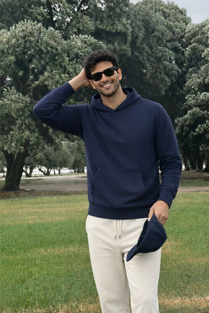 Navy Blue Pullover Hoodie
