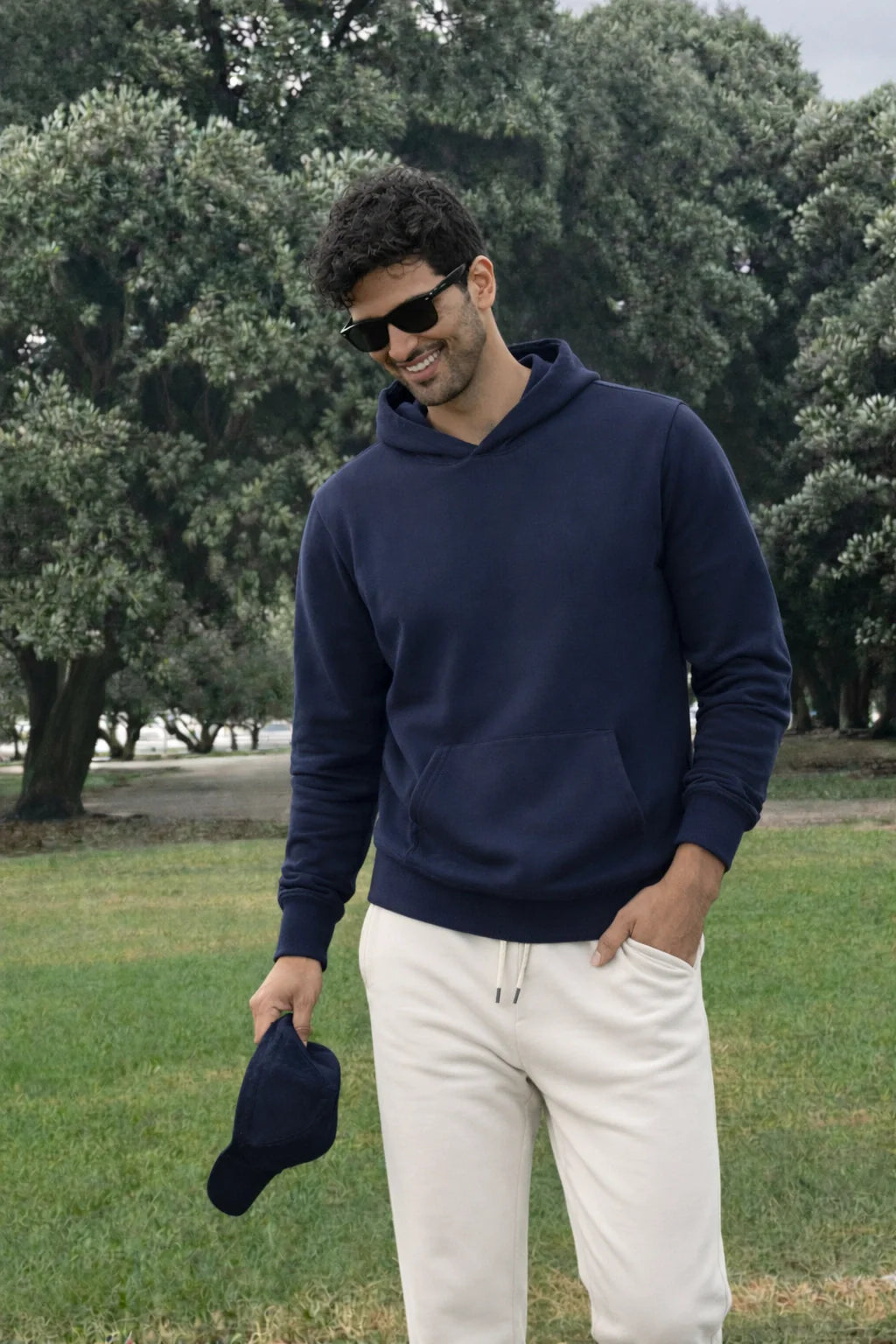 Navy Blue Pullover Hoodie