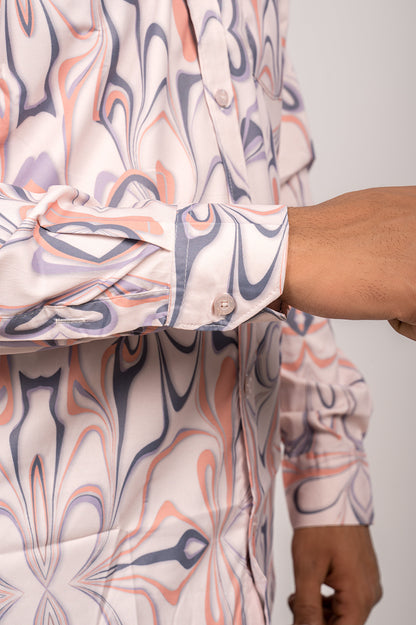 Pastel Flow Printed Shirt