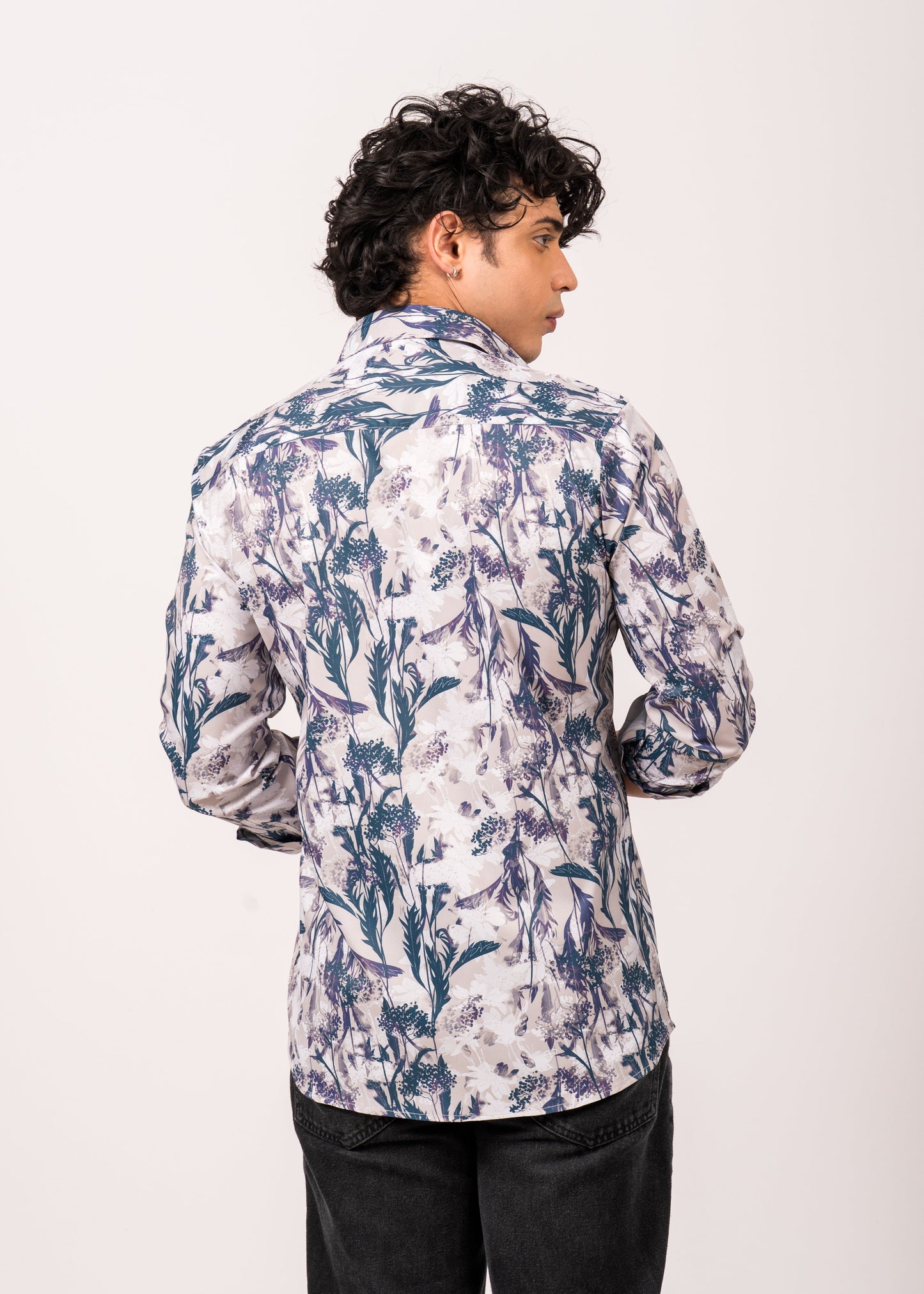 Men’s Ivory Garden Printed Shirt