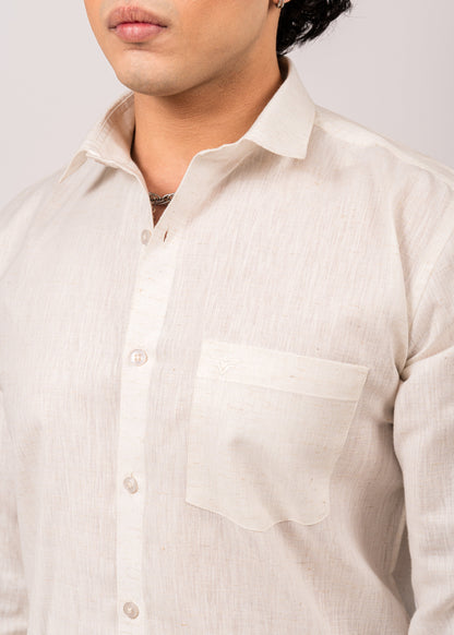 Minimal Ivory Casual Shirt