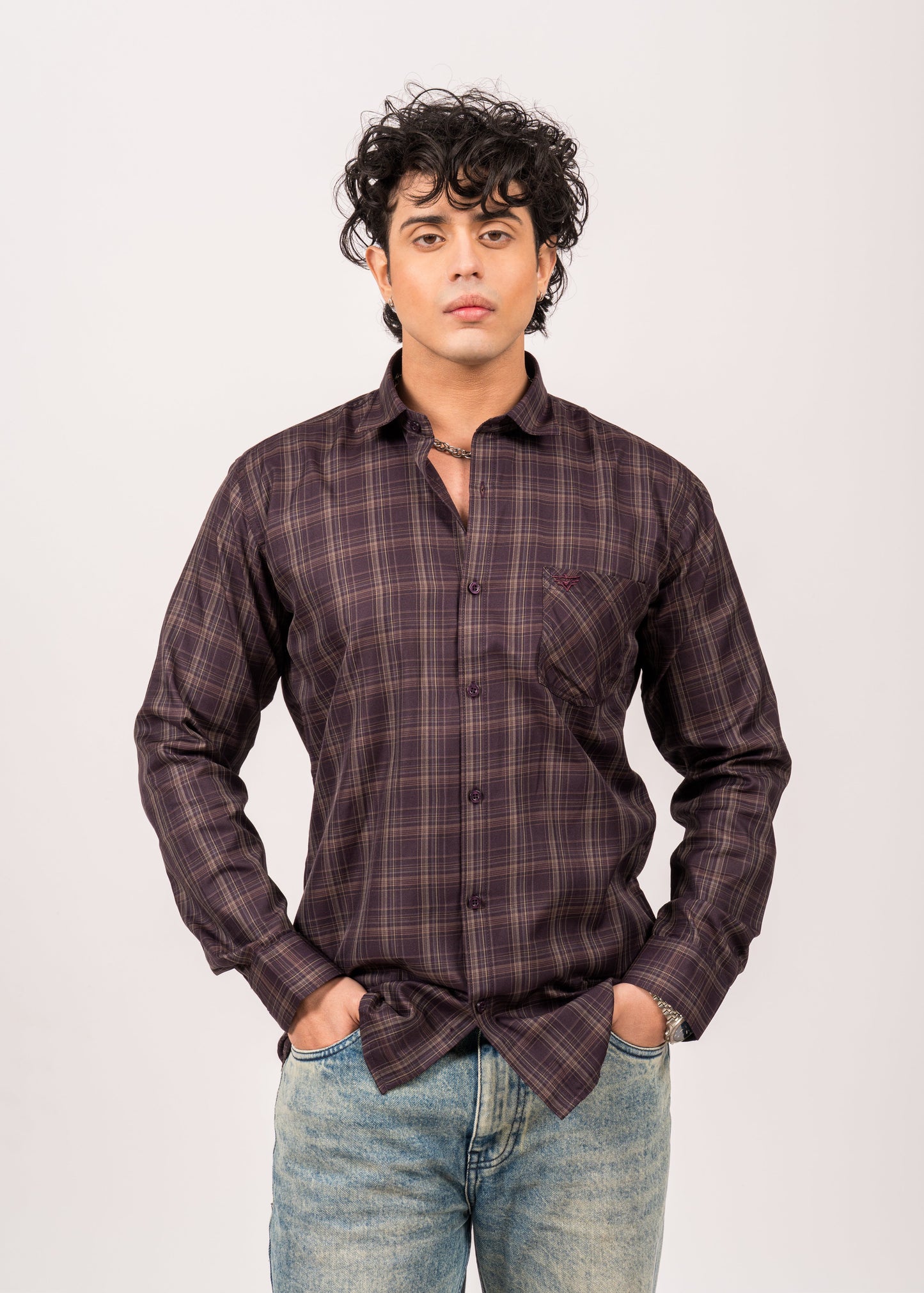 Midnight Plum Check Shirt