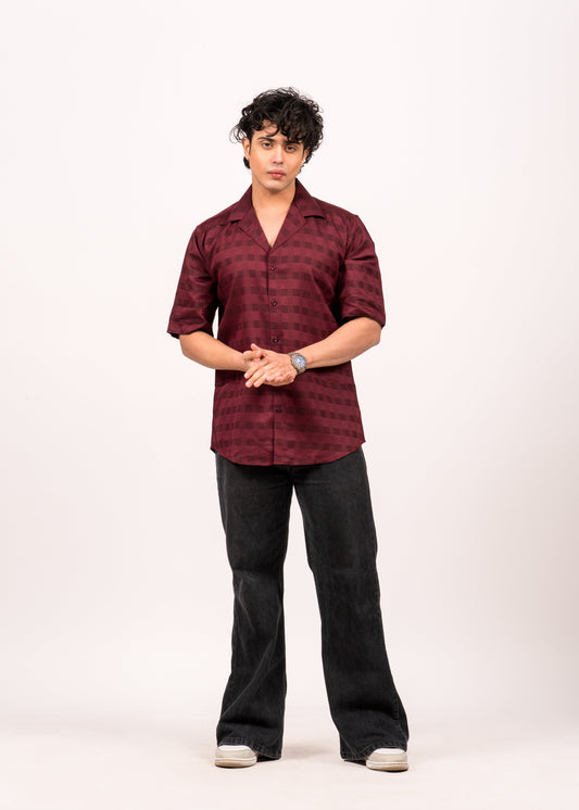 Burgundy Dusk Relaxed Shirt