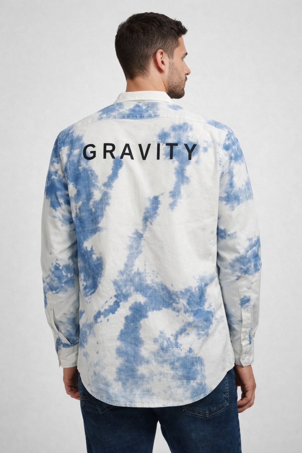 Premium  White & Light blue shirt
