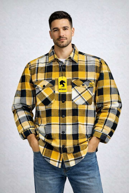 Premium Yellow &amp; Black Checks shirt